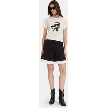 Dámské tričko KARL LAGERFELD T-Shirt A1W17129 Écru Regular Fit L
