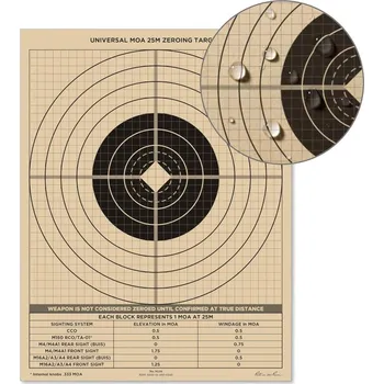 Terč na sportovní střelbu Terč voděodolný UNIVERSAL MOA nastřelovací 25 metrů