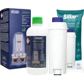 Náhradní díl pro kávovar Odvápňovač Delonghi DLSC500 500ml + Sillar filtr pro kávovary Delonghi