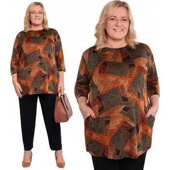 Dámská tunika Mdr24 tunika volná kulatý velikost 48/50