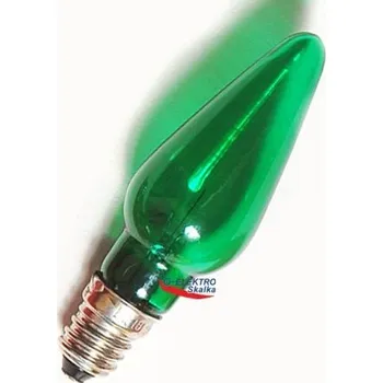 Žárovka Žárovka pro řetěz FELICIA 14V/0,1A E-10 zelená vánoční svíčka 1ks