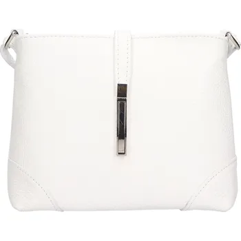 Kabelka Dámská kožená crossbody kabelka Italia Marlen - bílá