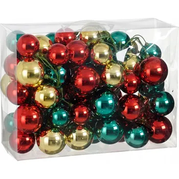 Vánoční dekorace Hladká Vánoční Koule vánoční koule 180 cm 68 ks