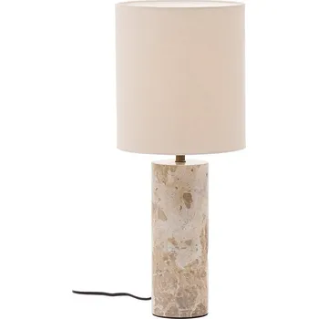 Čtecí lampička Béžová mramorová stolní lampa s textilním stínidlem (výška 54 cm) Raze – Kave Home ID_1758480