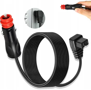 IP kamera DC NAPÁJECÍ KABEL 12V/24V 2M 16AWG 10A PRO AUTOLEDNIČKU, S POJISTKOU 10A