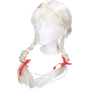 Dřevěná hračka Wiky Paruka blond s copánky