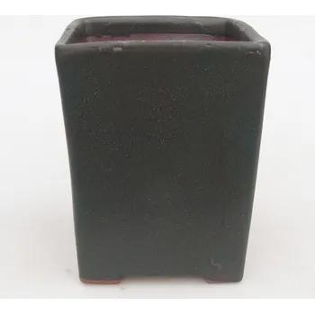 Květináč Keramická bonsai miska 7,5 x 7,5 x 8,5 cm šedá