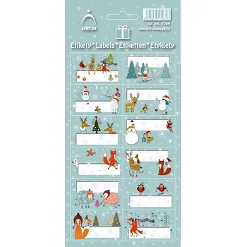 Vánoční dekorace Dárkové vánoční etikety - lišky a jelínci