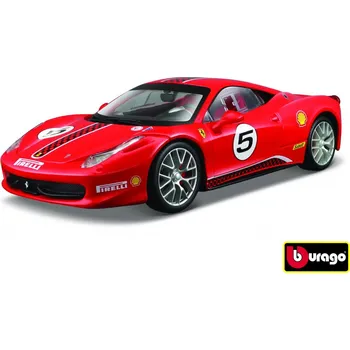 Bburago Ferrari Racing 458 Challenge červená 1:24