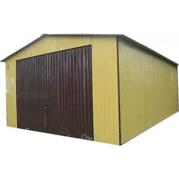 Přístřešek na auto 65. Plechová garáž 4 x 6 m