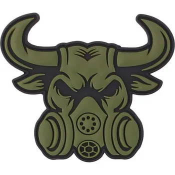 Nášivka Nášivka BULL GASMASK velcro 3D PVC zelená