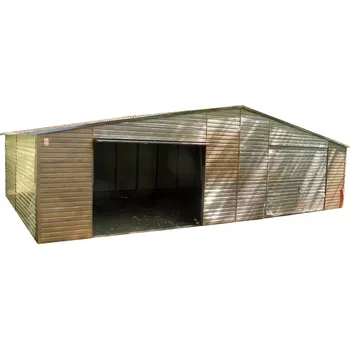 Přístřešek na auto 43D. Plechová garáž 10 x 5 m