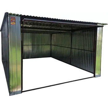 Přístřešek na auto 66. Plechová garáž 4 x 6