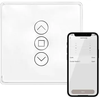 vypínač WiFi DOTYKOVÝ SPÍNAČ SKLENĚNÝ OVLADAČ PRO ROLETY TUYA BÍLÝ