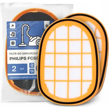 Filtr do vysavače 2x FILTR do VYSAVAČE Philips FC6822 Vzduchový Pěnový PRO MOKRÉ A SUCHÉ vysávání EM-W