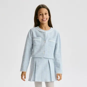 Dívčí bunda Reserved - Zkrácený blejzr - bleděmodrá - 342DB-05X - 342DB-05X-146