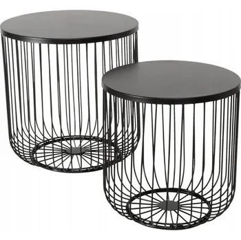 Konferenční stolek Stolek Boltze CINDY kulatý 38 x 38 x 41 cm černý