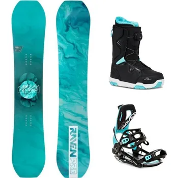 Snowboard Raven PRO Marble Carbon Mint snowboard + Raven Fastec FT360 black/mint vázání + Raven Galla mint MOZ boty 143 cm + S (EU 35-40) + DÁREK + Doprava ZDARMA