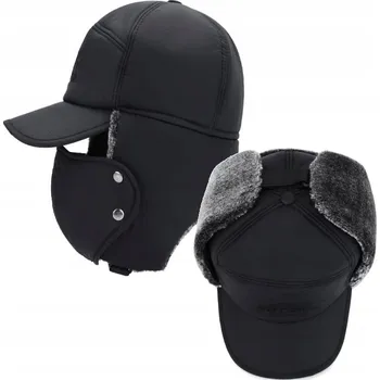 Pokrývka hlavy ITIMPORT zimní čepice s kšiltem černá, univerzální velikost