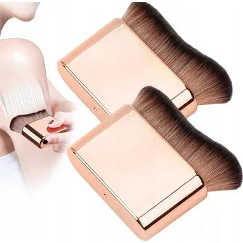 ŠTĚTCE NA MAKE-UP OBLIČEJE A TĚLA + NA OPALOVÁNÍ, HUSTÉ SYNTETICKÉ ŠTĚTINY, 2 ks