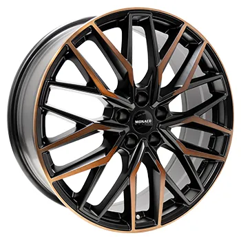 Alu kolo Alu kola MONACO WHEELS GPX, 19x8 5x112 ET40, černá + měděná barva leštění (zátěžová)