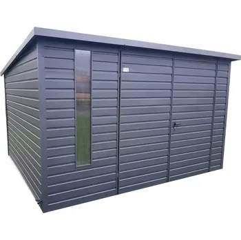 Zahradní domek P3. Kůlna na zahradní nářadí 4×3 grafitová