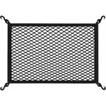 autokoberec Síť do zavazadlového prostoru, pevná, zabezpečení nákladu v autě 80x60 cm, s háčky