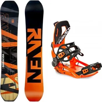 Snowboard Raven Barracuda Carbon Orange snowboard + Raven RAGE Fastec FT360 orange vázání 147 cm + XL (EU 43-46) + DÁREK + Doprava ZDARMA