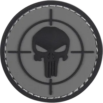 Nášivka Nášivka nápis PUNISHER GREY velcro 3D PVC
