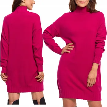 Dámské šaty Šaty Dámské Svetrové s Rolákem Pohodlné Elegantní MORAJ S