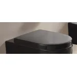 Besteco FLOS WC sedátko Slim – Soft-Close, Černé, Antibakteriální