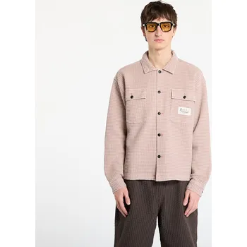 Pánská košile Košile Brain Dead Waffle Button Front Shirt Sand M