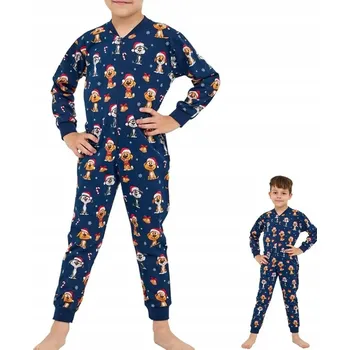 Chlapecké pyžamo Chlapecký vánoční overal Cornette 185/180 Pes 2 vel. 122 /128 pejsci