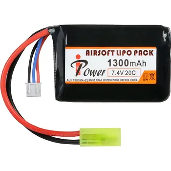 Baterie pro airsoftovou zbraň IPower Akumulátor Li-Po 1300mAh 7,4V 20C [IPower]