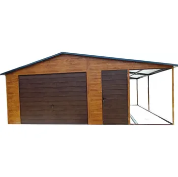 Přístřešek na auto 14D. Garáž ZLATÝ DUB s přístřeškem 7 x 6 m