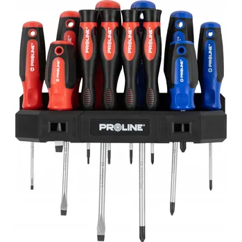 Šroubovák Sada šroubováků s měkkou rukojetí (ploché, křížové) 12 Ks S2 HRC 59 magnet Proline