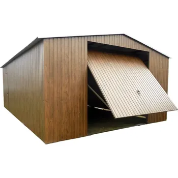 Přístřešek na auto 16D. Garáž ELEGANT OŘECH 5 x 8 m