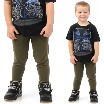 Dámské legíny Chlapecké legíny Dlouhé legíny LAEMI 495 Khaki 140