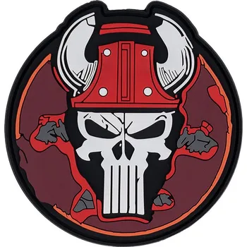 Nášivka Nášivka PUNISH SKULL BULL velcro 3D PVC
