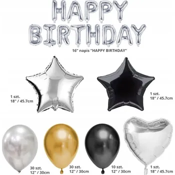 Balónek Sada balónků Narozeninové balónky 1 2 3 4 5 6