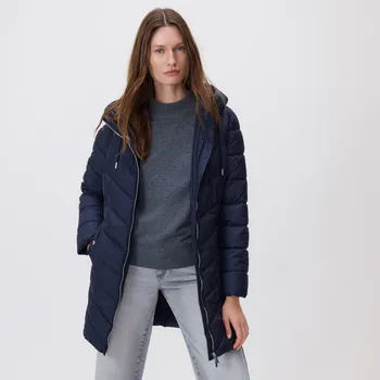 Reserved - Prošívaná bunda s přírodním peřím - tmavomodrá - TS856-59X - TS856-59X-XS