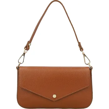 Kabelka Luxusní dámská kožená kabelka na rameno Zinta, koňaková