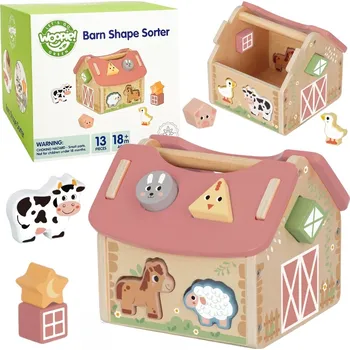 Woopie Green dřevěná farma 13 dílků