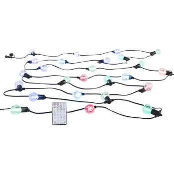 Žárovka FAN EUROPE Řetězové LED osvětlení Picnic, 12 x žárovka E12 RGB, včetně dálkového ovladače, délka 7,32 m