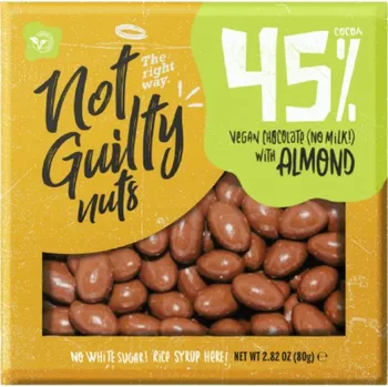 Čokoláda Not Guilty Mandle v mléčné čokoládě vegan