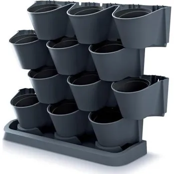 Květináč Květináč Prosperplast GARDEN FLOOR sada vertikálních květináčů antracit