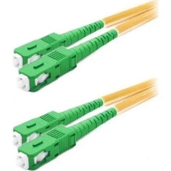 Síťový kabel XtendLan FO patch SC/APC-SC/APC 10m 9/125 duplex, G.652d, LS0H FOP-SCASCA-D-10-9