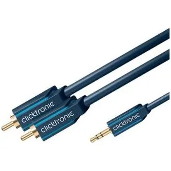 Audio kabel ClickTronic HQ OFC kabel Jack 3,5mm - 2x CINCH RCA, M/M, 3m