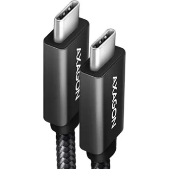 Datový kabel AXAGON BUCM32-CM20AB, SPEED+ kabel USB-C <-> USB-C, 2m, USB 3.2 Gen 2, PD 100W 5A, 4k HD, ALU, oplet
