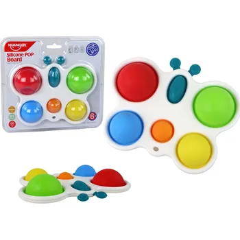 Hračka pro nejmenší Mamido Senzorický barevný motýlek Pop it